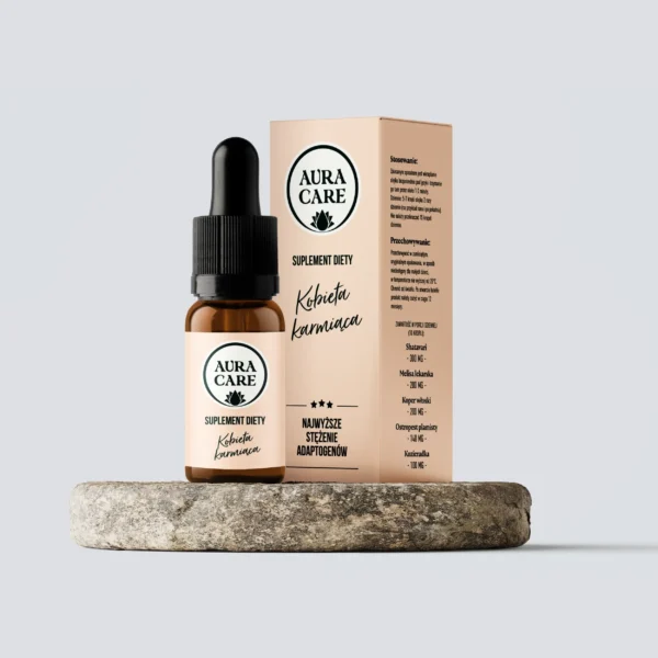 <b>Kobieta Karmiąca</b><br> Shatavari, Melisa lekarska, Koper włoski, Ostropest plamisty, Kozieradka<br><small> Adaptogeny Aura Care | 9400 mg</small>