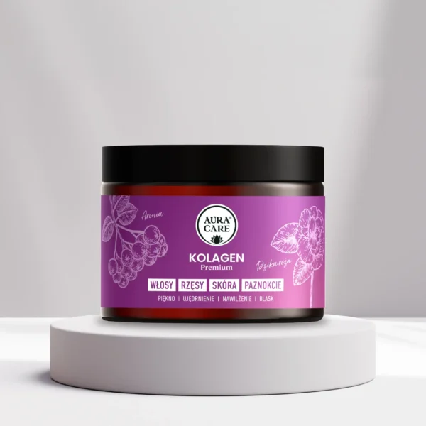 <b>Piękno</b><br> Włosy | Rzęsy | Skóra | Paznokcie<br><small> Kolagen Pełne spektrum Aura Care</small>