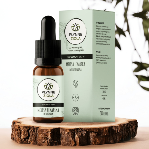 <b>MELISA LEKARSKA I MELATONINA</b> <br>Melisa lekarska, Melatonina | 9400 mg<br> <small>PREMIUM, BADANIA, CERTYFIKATY</small>